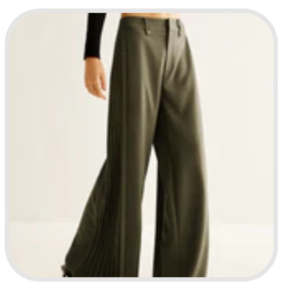 Commense Forest Green Wide Leg Pants